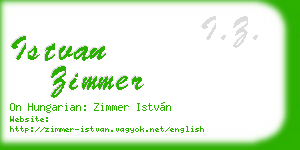 istvan zimmer business card